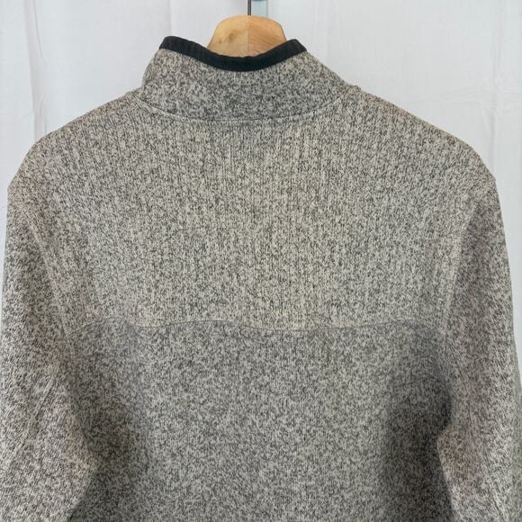 KOPPEN  Size M Mens 1/4 Zip Mock Pullover Sweater Fleece Long Sleeve Gray - Picture 5 of 7